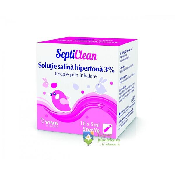 Vitalia Pharma Solutie salina hipertona 3% SeptiClean 10 monodoze*5 ml