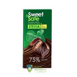 Ciocolata amaruie Stevia Sweet&Safe 90 gr