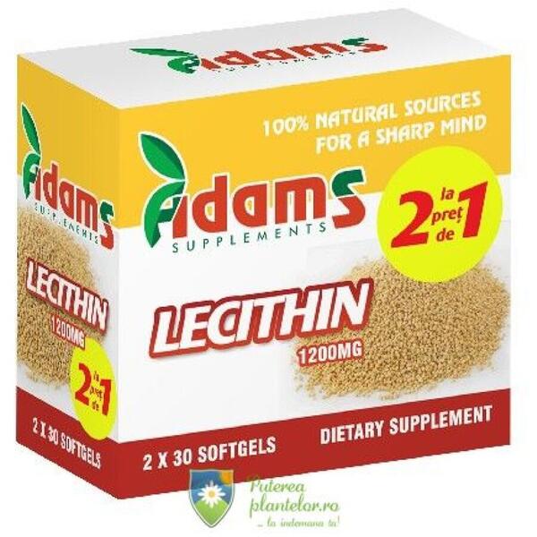 Adams Vision Lecitina 1200mg 30 tablete 1 + 1 Gratis