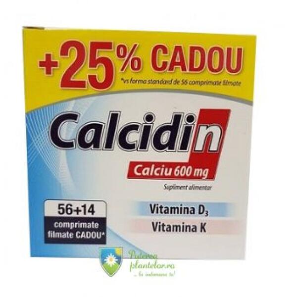 Zdrovit Calcidin 600mg 56 cpr + 14 cpr Cadou