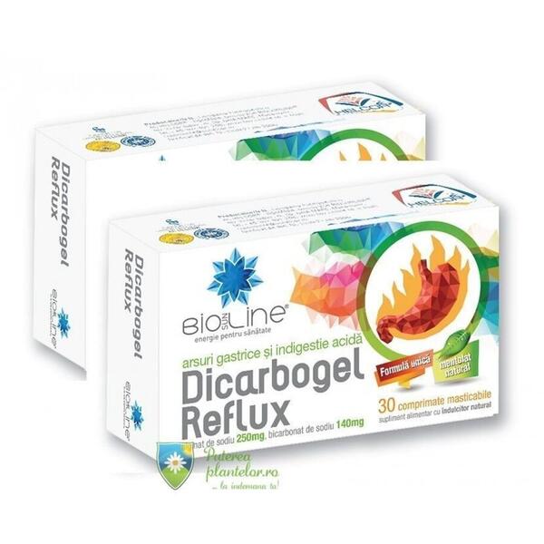Helcor Pharma Dicarbogel Reflux 30 comprimate 1+1 Gratis