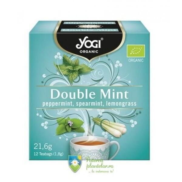 Yogi Tea Ceai Bio Dublu menta cu lemongrass 21.6 gr (12 plicuri)