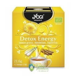 Yogi Tea Ceai Bio Detoxifiant cu lemongrass, lemn dulce 21.6 gr (12 plicuri)