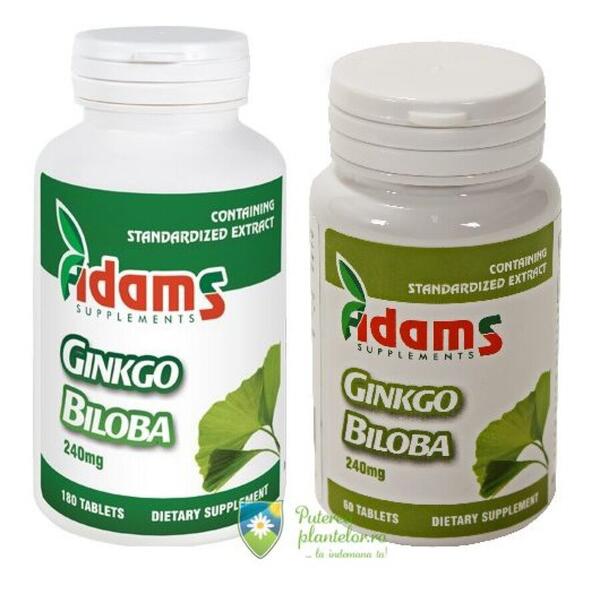 Adams Vision Ginkgo Biloba 180 tablete + 60 tablete Gratis
