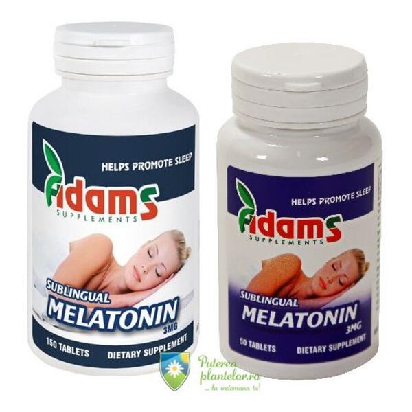 Adams Vision Melatonina 3mg 150 tablete + 50 tablete Gratis