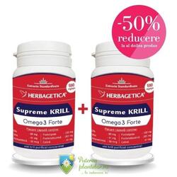 Herbagetica Supreme Krill Oil Omega3 Forte 30 cps + 30 cps 1/2 Gratis