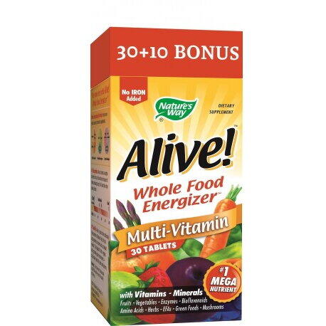 Alive! Fara Fier - Vitamine 30 tablete + 10 tb Cadou Secom