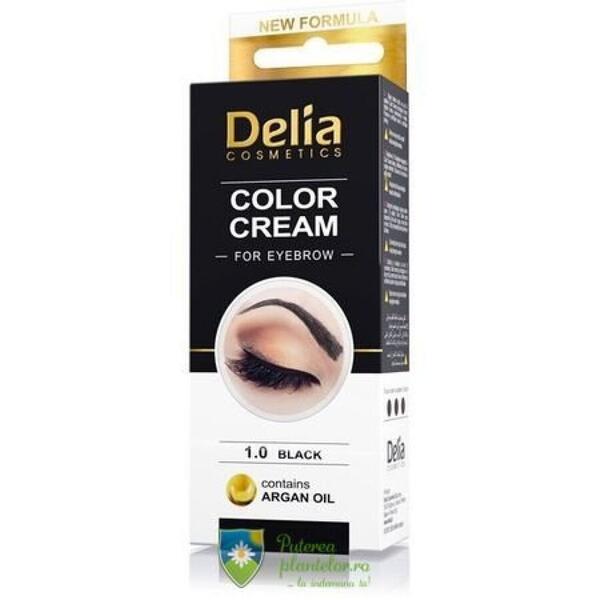 Delia Cosmetics Vopsea pentru sprancene 1.0 Negru 15 ml