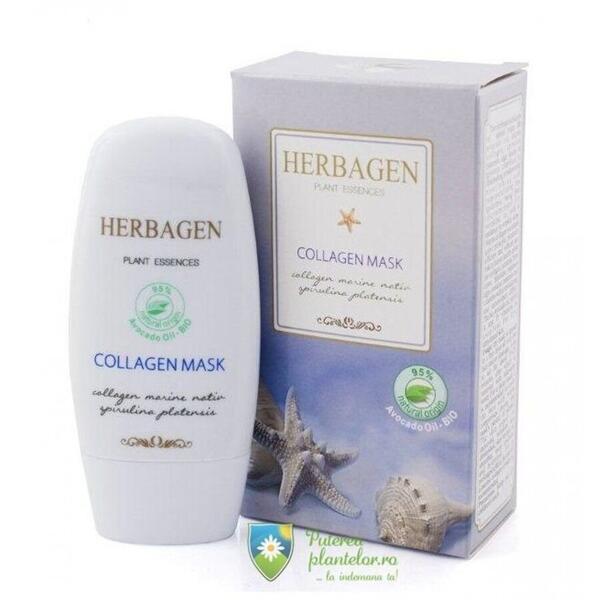 Herbagen Masca cu colagen marin si spirulina Bio 50 ml