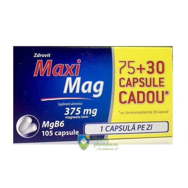 Zdrovit MaxiMag 375mg 70 capsule + 30 cps Cadou