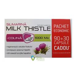 Silimarina Milk Thistle + Colina 90 cps+30 cps Cadou