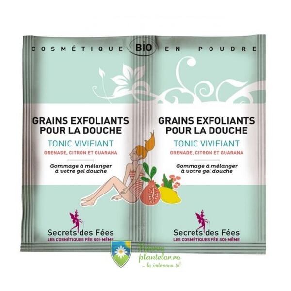 Secrets Des Fees Exfoliant pentru corp cu rodie, lamaie si guarana 2*2.5 gr