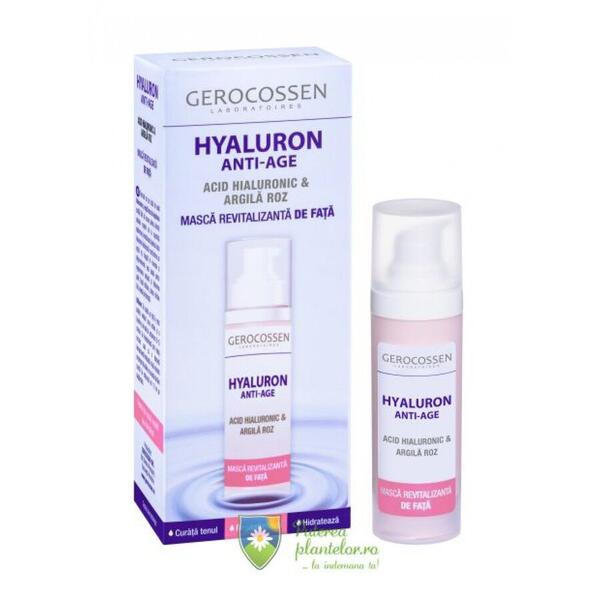 Gerocossen Masca fata Hyaluron Anti-Age cu acid hialuronic si argila roz de Aquitania 30 ml