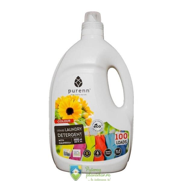 Purenn Detergent Lichid Bio pentru rufe colorate cu Galbenele 3 l