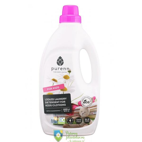 Purenn Detergent Lichid Bio pentru rufe copiilor cu Musetel 1 l