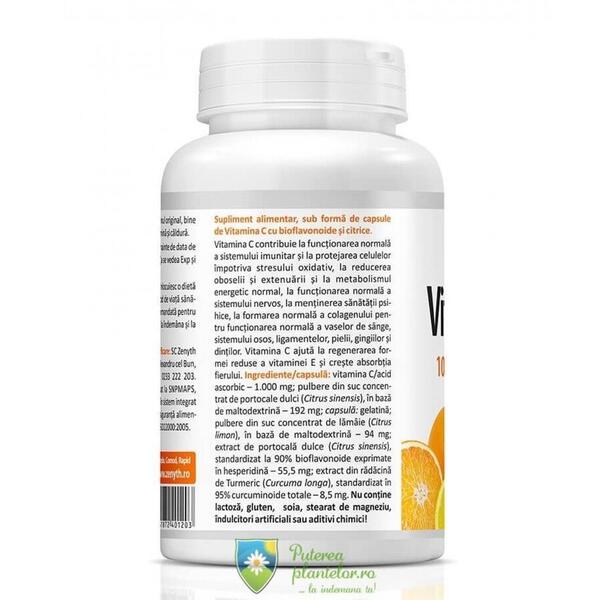 Zenyth Vitamina C Premium cu citrice 1000mg 60 capsule