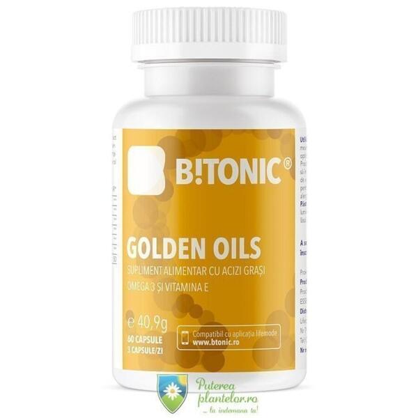 B!tonic Omega 3 si Vitamina E Golden Oils 60 capsule