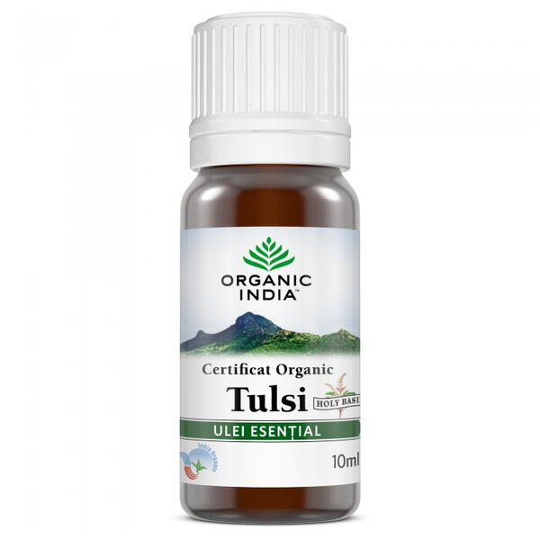 Organic India Ulei Esential Organic de Tulsi Busuioc sfant 10 ml