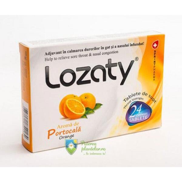 Sprint Pharma Lozaty cu aroma de Portocale 24 tablete de supt