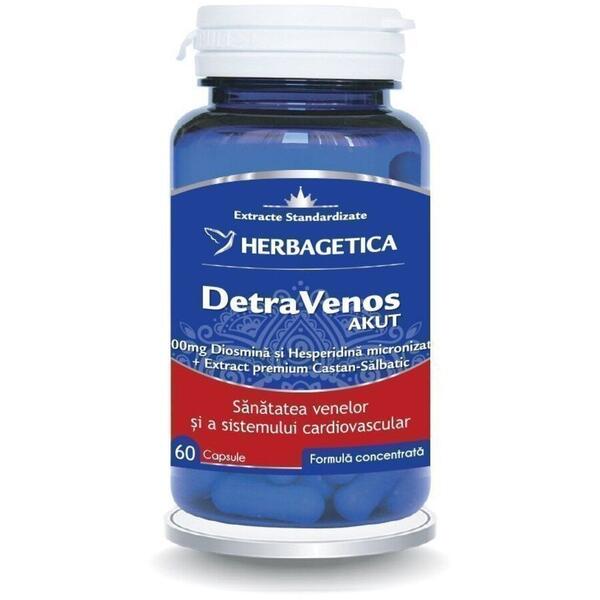 Herbagetica Detravenos akut 60 capsule