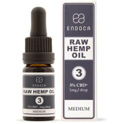 Raw Hemp Oil  3%, 10 ml , 300 mg CBD+CBDa