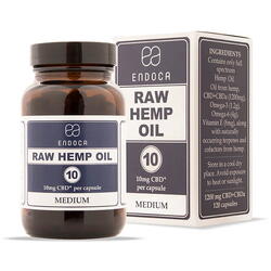 Capsule cu ulei de canepa Raw 10 mg, 120 cps