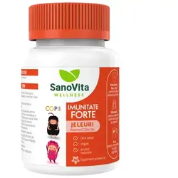 Jeleuri cu vitamine pentru copii Imunitate Forte, 30 bucati, Sanovita Wellness