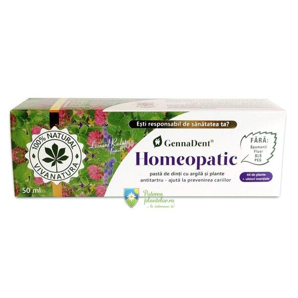 Viva Natura Pasta de dinti GennaDent Homeopatic 50 ml