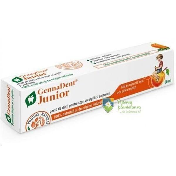 Viva Natura Pasta de dinti GennaDent Junior portocala 80 ml