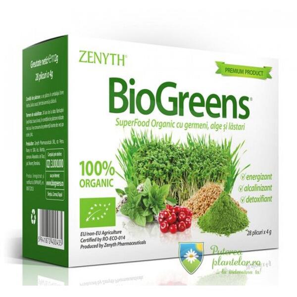 Zenyth Biogreens Organic 28 plicuri*4 gr