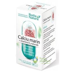 Calciu marin + Vit.D2 naturala 30 capsule