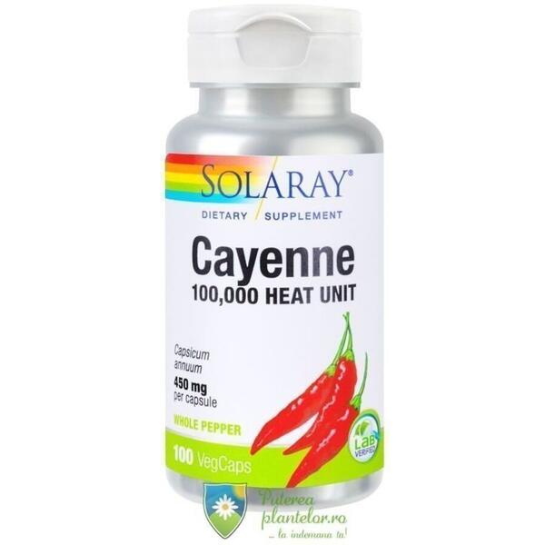Secom Cayenne (Ardei iute) 450mg 100 capsule