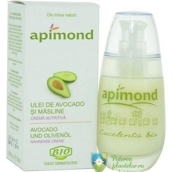 Apimond Crema nutritiva cu ulei de avocado si masline bio 50 ml