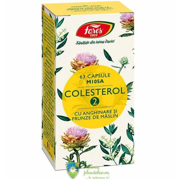 Fares Colesterol 2 cu anghinare si frunze de maslin 63 capsule
