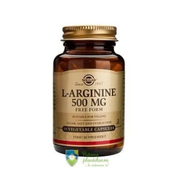 Solgar L-arginine 500mg 50 capsule vegetale