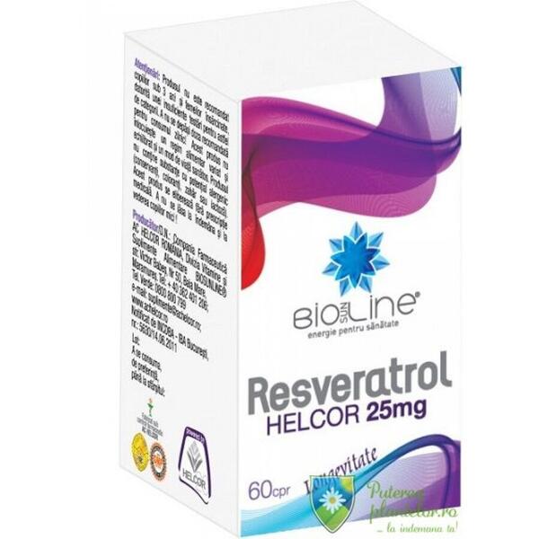 Helcor Pharma Resveratrol 25mg 60 comprimate