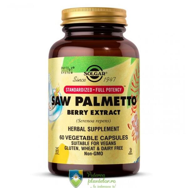 Solgar Saw Palmetto Berry Extract (Palmier Pitic) 60 capsule