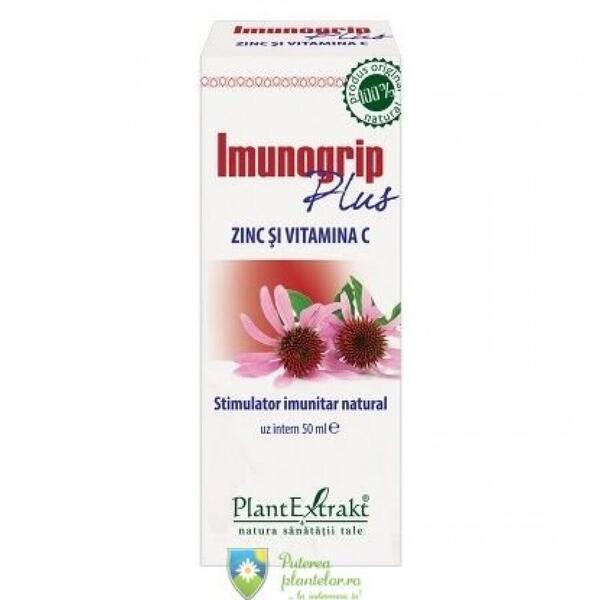 PlantExtrakt Imunogrip Plus Zinc şi Vitamina C 50 ml