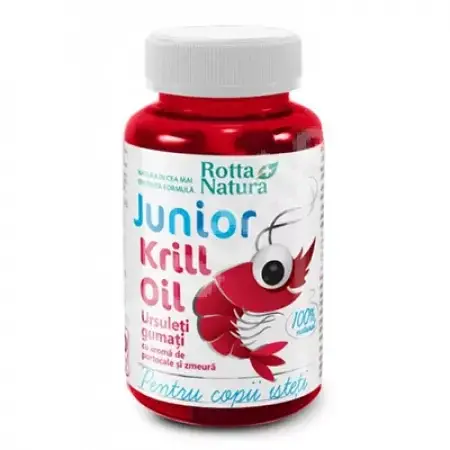 Rotta Natura Krill Oil Junior Super Omega 3 30 ursuleti gumati