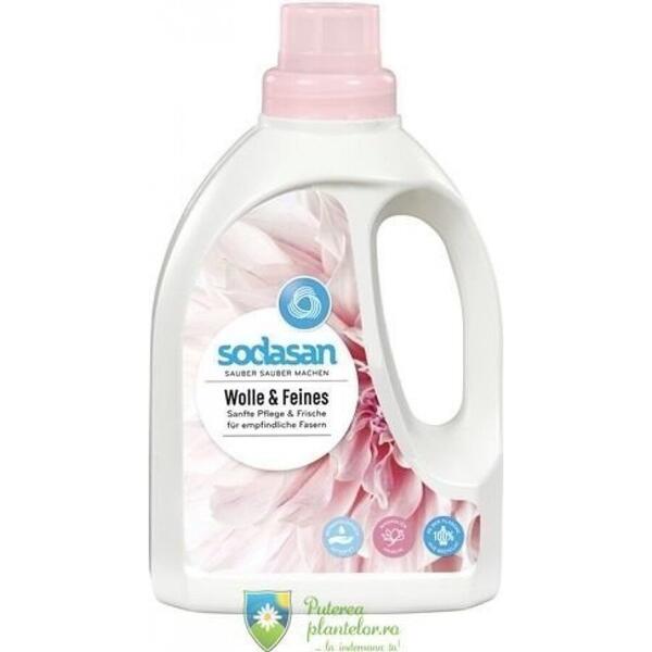 Sodasan Detergent Lichid Bio pt rufe delicate, lana si matase 750 ml