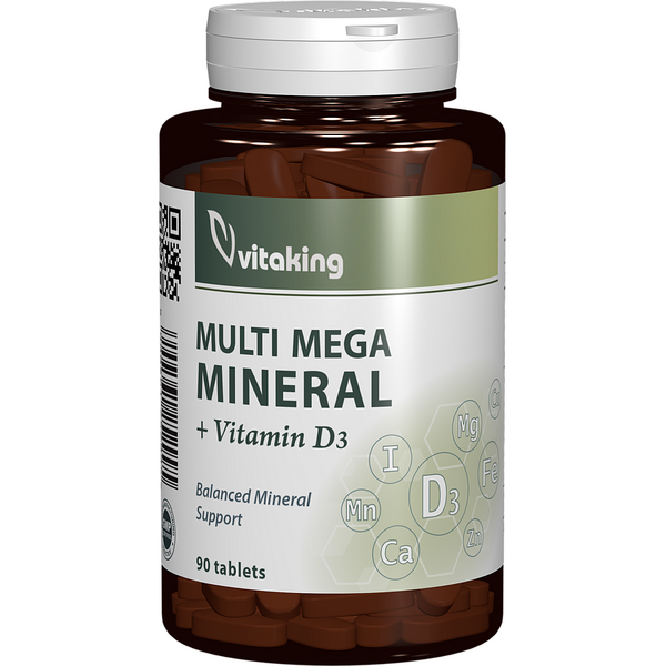 Vitaking Multimega Mineral cu Vitamina D 90 comprimate