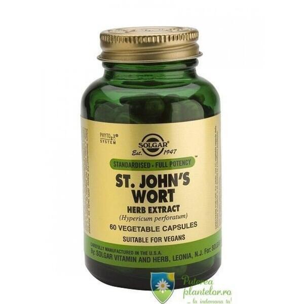 Solgar ST. John's Wort Herb Extract (Sunatoare) 60 capsule vegetale