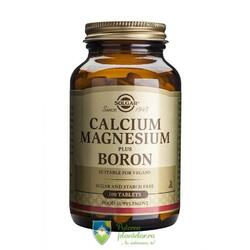 Solgar Calcium, Magnesium plus Boron (Calciu, Magneziu, Bor) 100 tb