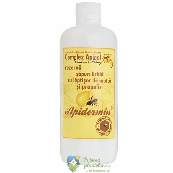 Complex Apicol Apidermin Sapun Lichid Rezerva 500 ml