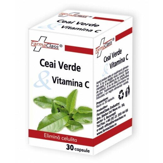 FarmaClass Ceai Verde si Vitamina C 30 capsule