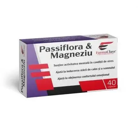 FarmaClass Passiflora & Magneziu - 40 cps