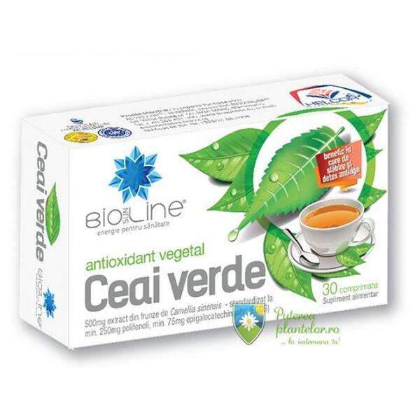 Helcor Pharma Ceai verde 30 comprimate