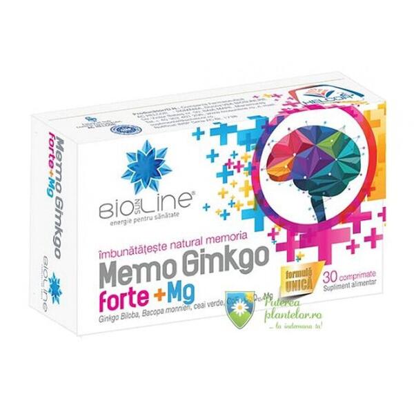Helcor Pharma Memo Ginkgo Forte + Mg 30 comprimate