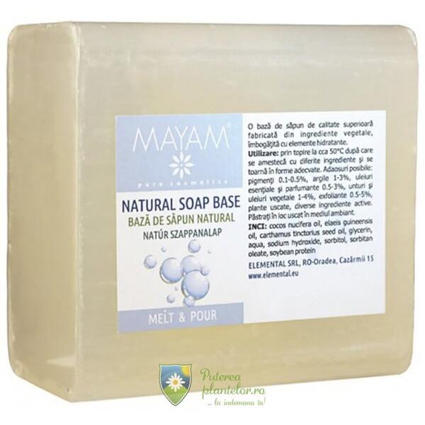 Mayam-Ellemental Baza sapun melt&pour transparent 465 gr