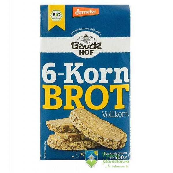 Bauck Hof Mix faina integrala pt paine 6 cereale 500 gr